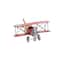 12" Red & Yellow Metal Plane Vintage Tabletop Décor